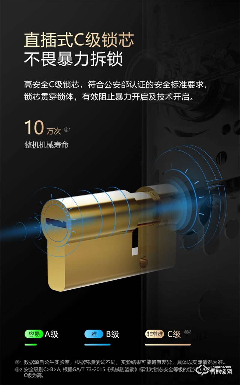 公牛指紋鎖GNK-EZ02 家用智能鎖密碼鎖電子鎖