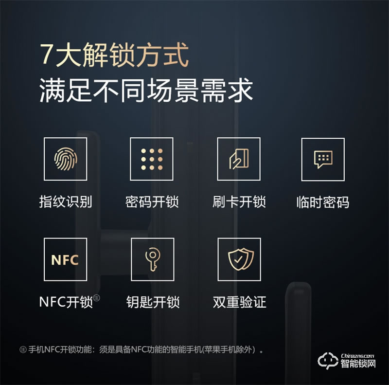 公牛EQ02智能鎖 全自動半執手式家用防盜門電子門鎖