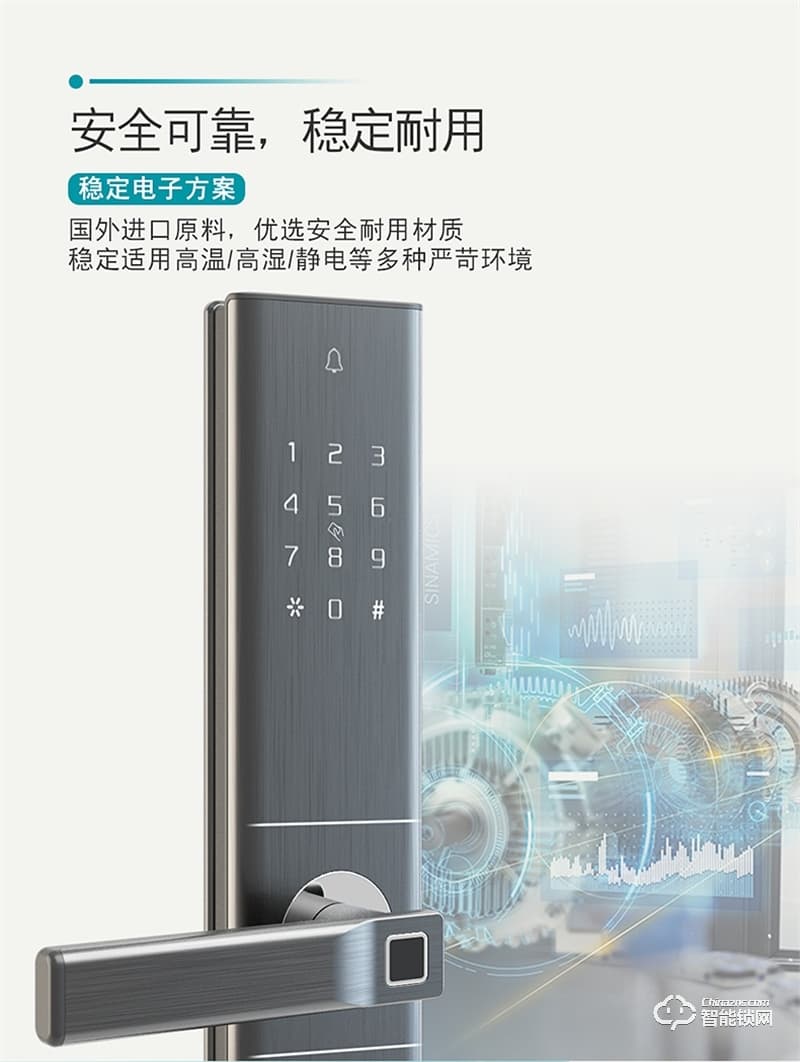 西門子指紋鎖E350 密碼鎖刷卡感應(yīng)智能識別電子門鎖