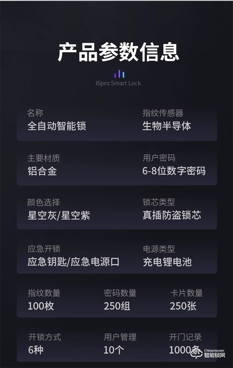 德奧西D826智能鎖 指紋鎖防盜門鎖C級鎖芯