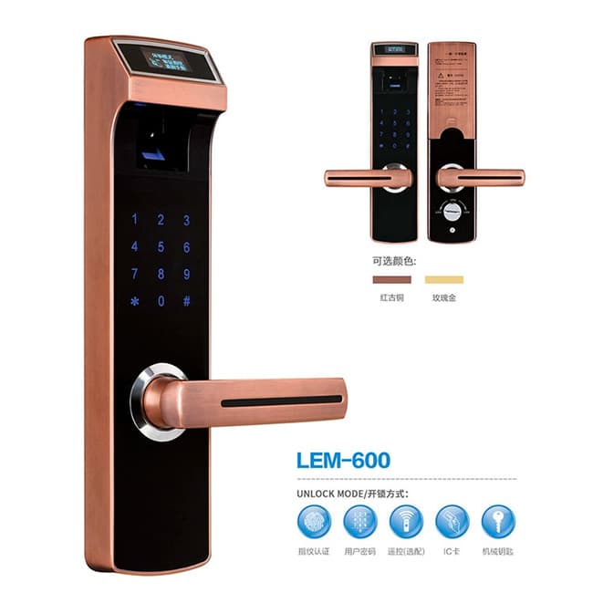 力爾曼智能鎖 家用防盜指紋密碼鎖 智能電子門(mén)鎖