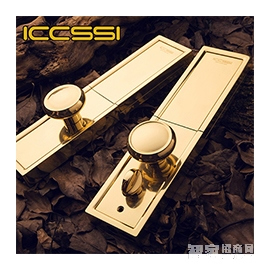 艾棲家用指紋鎖 純銅智能門鎖 高檔電子鎖