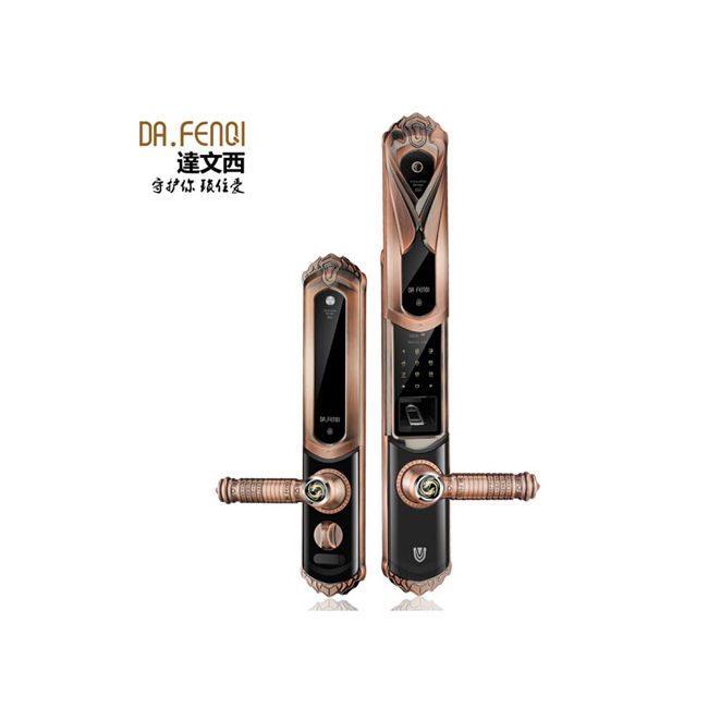 達文西電動滑蓋指紋鎖 DF201家用別墅智能鎖 手機遠程開鎖