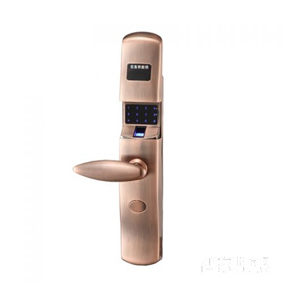 藍盔指紋密碼鎖 滑蓋不銹鋼智能鎖