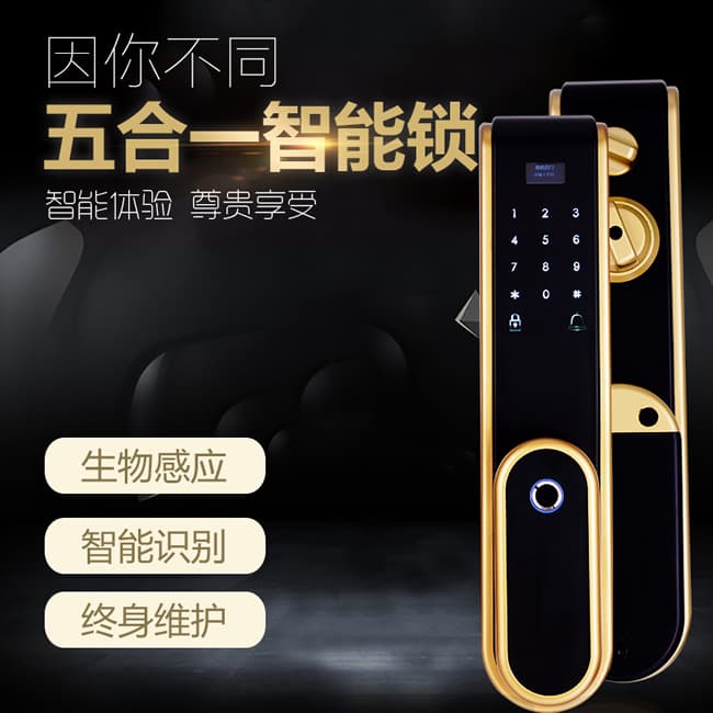 駿奇多功能智能門鎖 APP組合感應電子鎖