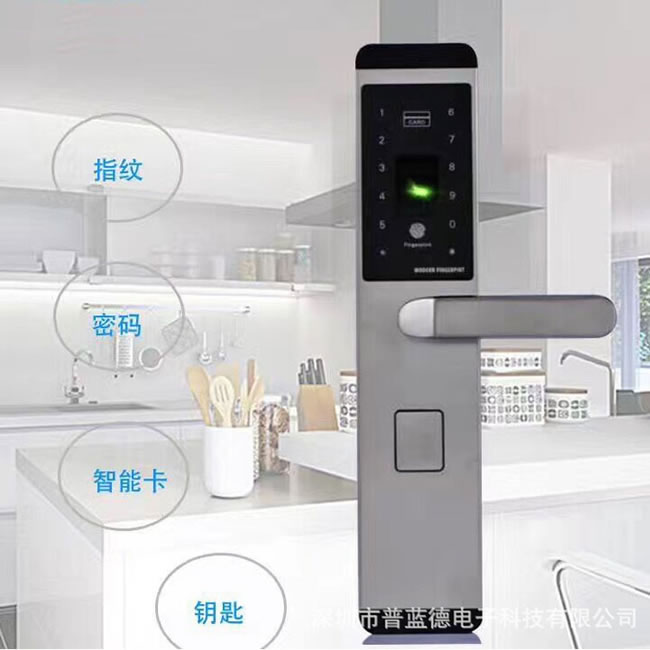 普藍德智能家居臥室指紋鎖 歐式防盜門鎖