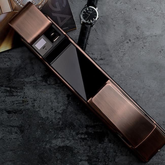 安朗推拉式滑蓋指紋鎖 高檔室內門鎖