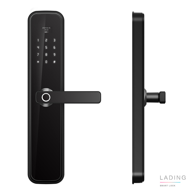 拉盯指紋鎖 智能家居電子門鎖 防盜門指紋密碼鎖