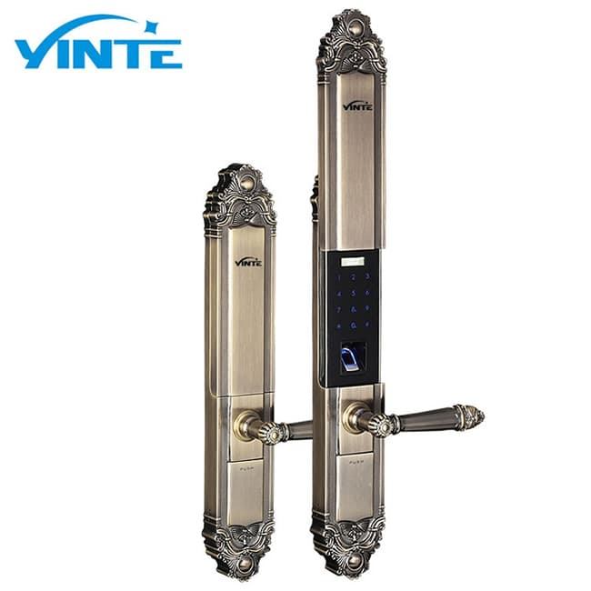 英碩指紋鎖 因特別墅指紋密碼鎖 滑蓋電子門鎖