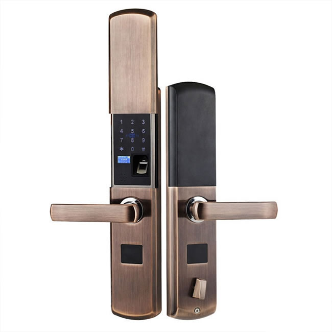 天仕盾智能滑蓋指紋鎖 半導體指紋密碼鎖