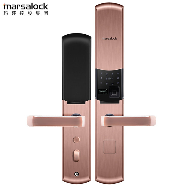 瑪莎洛克家用防貓眼開(kāi)啟密碼門(mén)鎖 手機(jī)遠(yuǎn)程指紋鎖
