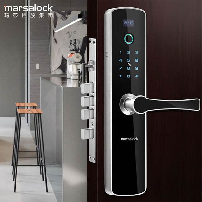 瑪莎洛克家用大門(mén)電子刷卡門(mén)鎖 防盜門(mén)指紋鎖