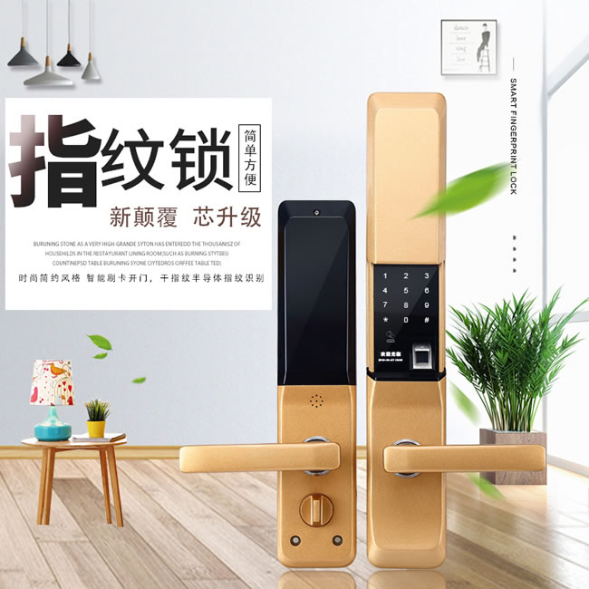 愛爾家防盜門智能鎖Y801 雙重認證/多種開鎖方式