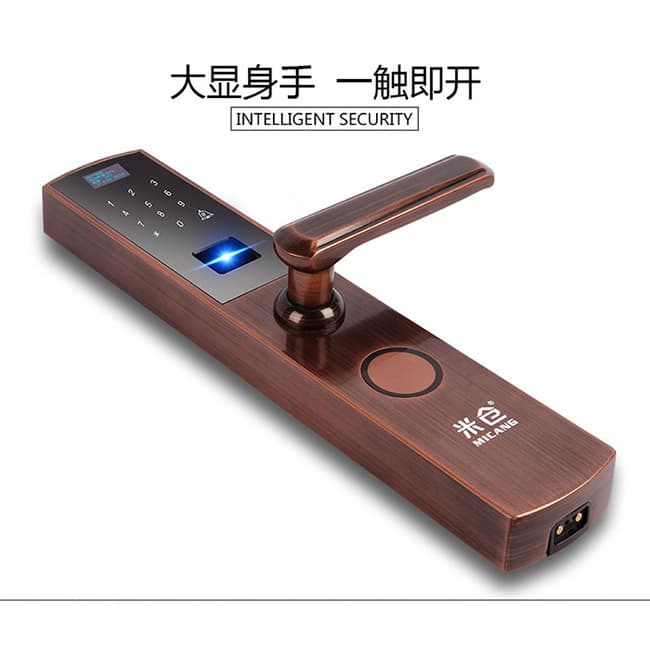 米倉MC8108智能指紋鎖 防盜家用磁卡密碼鎖