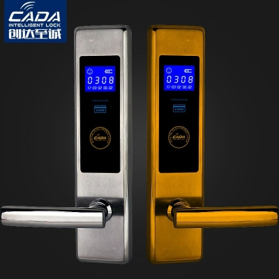 創達至誠指紋鎖 顯示屏酒店賓館智能鎖 酒店智能防盜刷卡鎖