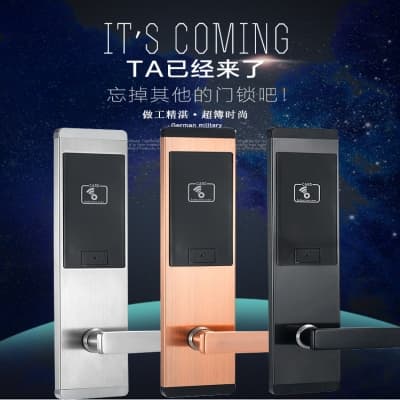 創達至誠指紋鎖 超簿款酒店智能門鎖 酒店防盜智能刷卡鎖