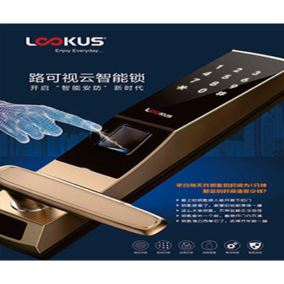 路可視智能鎖 直板智能云鎖 家用指紋密碼鎖