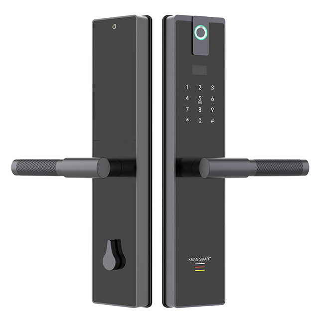 凱曼智能鎖 家用直板指紋鎖密碼鎖刷卡鎖E60A黑色