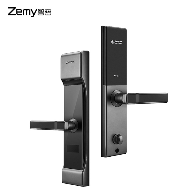 智密智能鎖 皓月灰家用指紋鎖 防盜門(mén)電子密碼鎖F6