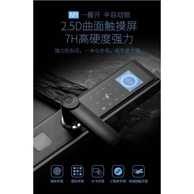 威爾漢森智能鎖 防盜門指紋鎖密碼鎖M1