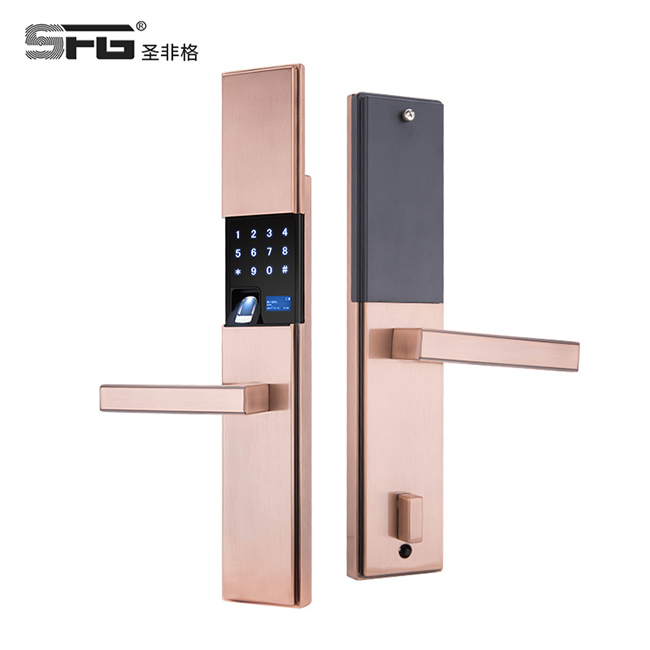 圣非格指紋鎖 滑蓋指紋鎖電子鎖IC卡感應(yīng)鎖