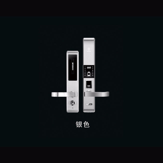 高盾智能鎖 F9900指紋密碼電子鎖 純不銹鋼防盜門天地桿鎖體