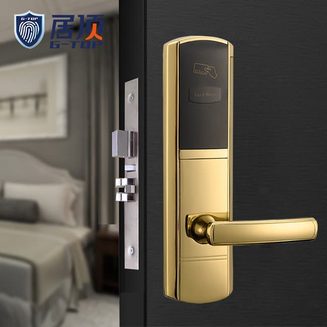 居頂指紋鎖 智能電子感應鎖IC卡鎖磁卡鎖
