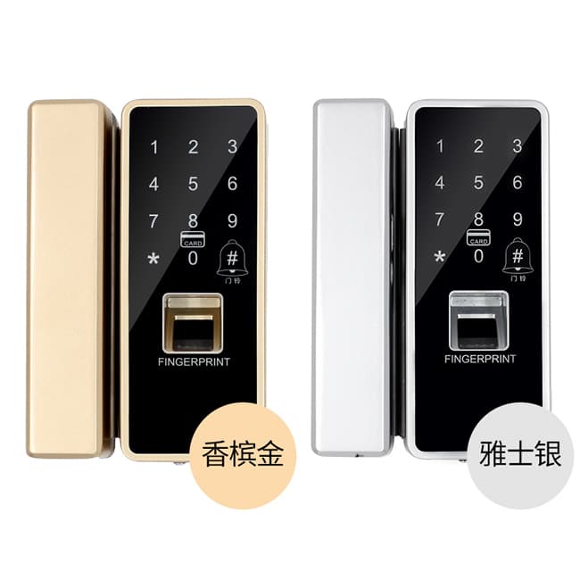 錦豫智能鎖 玻璃門指紋鎖推拉門無框鋼化密碼鎖