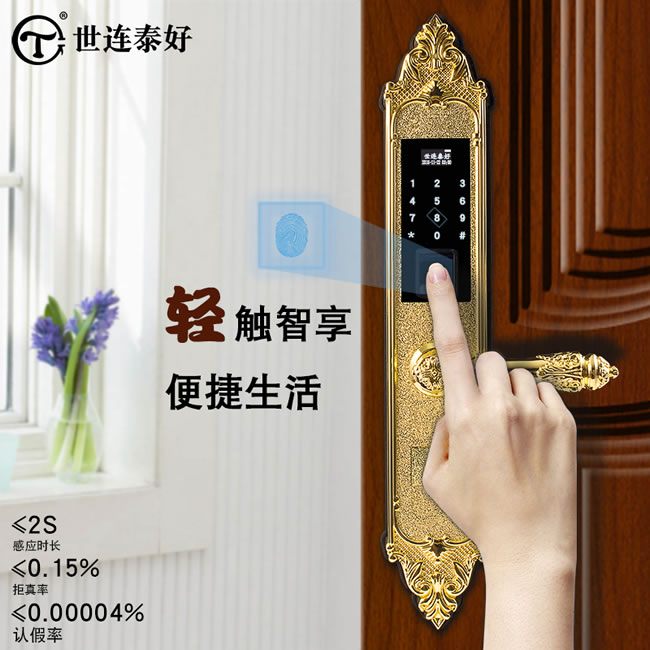 世連泰好純銅智能鎖 SL6828家用大門防盜鎖