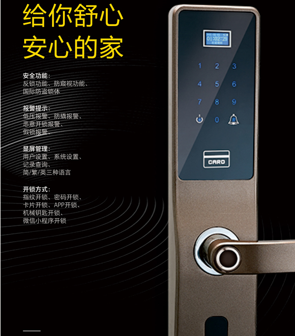 亨將智能鎖 HJ008直板式智能鎖