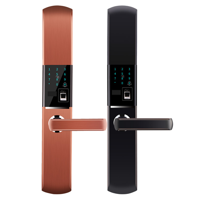 締斯盾智能鎖 H7滑蓋智能刷卡密碼指紋防盜鎖