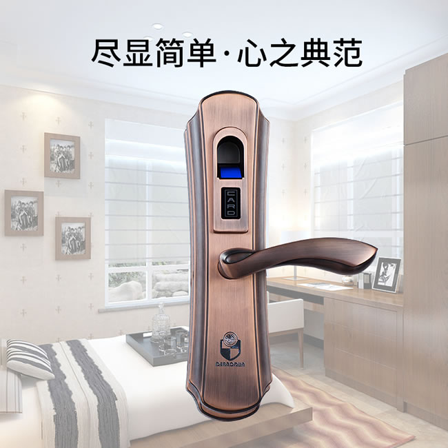 德堡盾指紋鎖 DH106歐式木門室內(nèi)門鎖