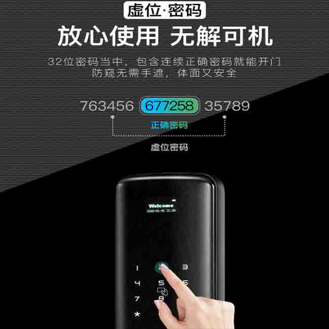 伯蘭美智能鎖 32位虛位密碼智能密碼鎖