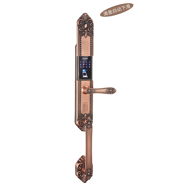 黃金龍智能鎖 V8大拉手別墅指紋密碼鎖