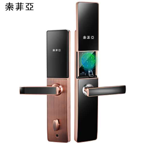 索菲亞智能鎖 S8家用防盜門滑蓋指紋密碼鎖
