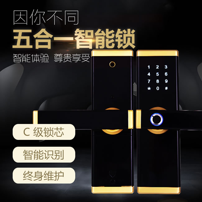 駿奇智能鎖 JQ182公寓門指紋密碼鎖