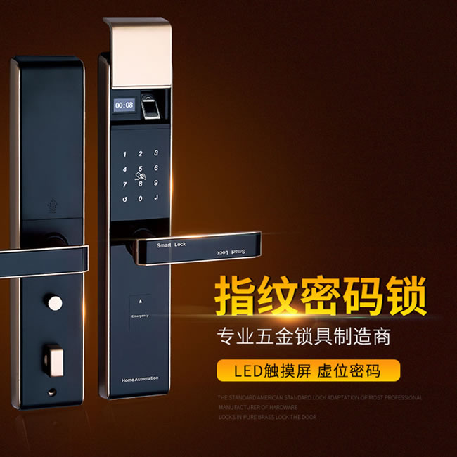 獅柯裝甲鎖 HD02自動(dòng)滑蓋家用防盜門智能鎖