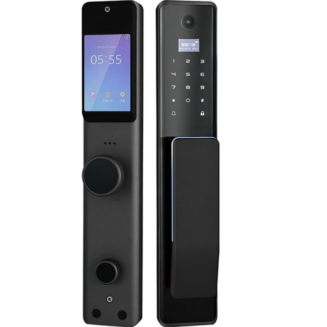 金咔噠智能鎖 帶可視門鈴貓眼指紋鎖