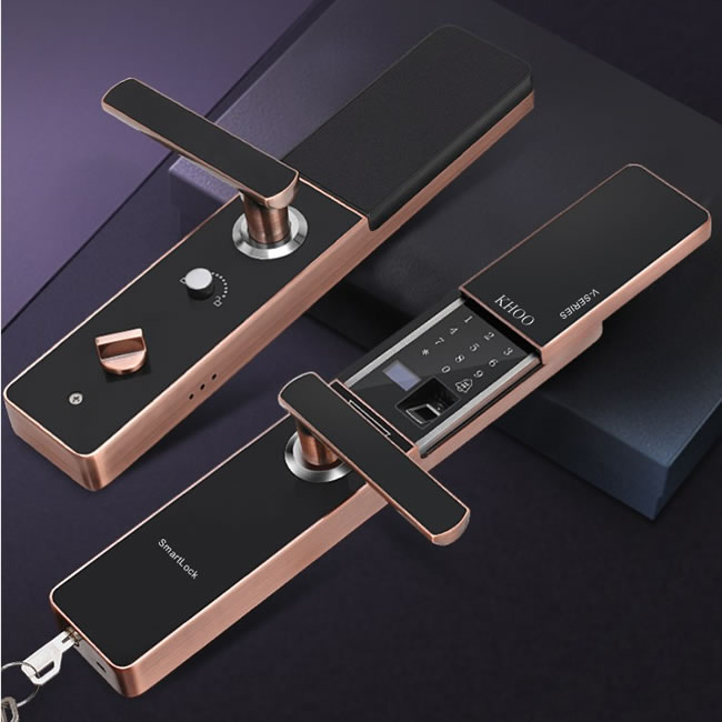 韓后智能鎖 KH-303自動(dòng)上下滑蓋防貓眼智能鎖