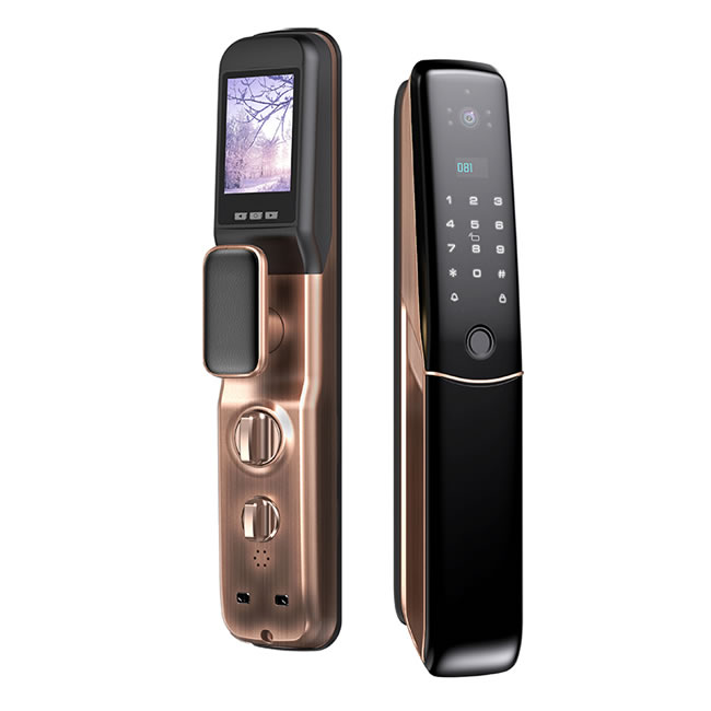 易開智能鎖 全自動貓眼家用防盜門指紋鎖