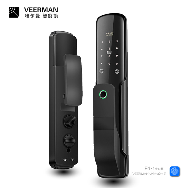 唯爾曼智能鎖 E1-1防盜門推拉式智能密碼鎖