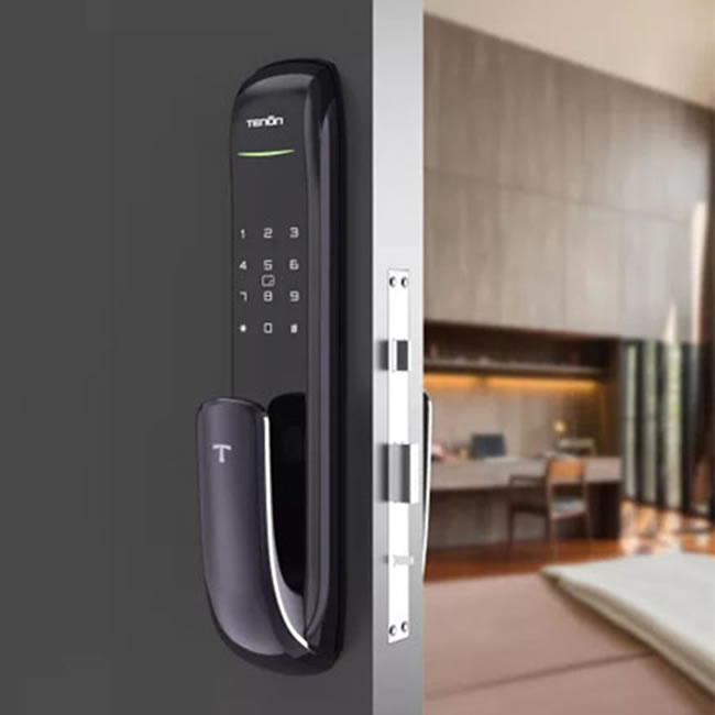 亞太天能A3全自動指紋鎖 門內外雙芯雙系統