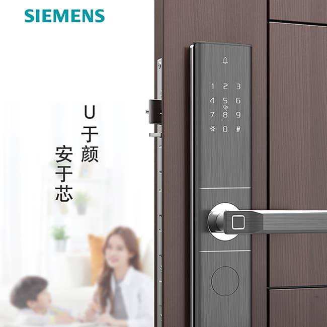 西門子指紋鎖E350 密碼鎖刷卡感應智能識別電子門鎖