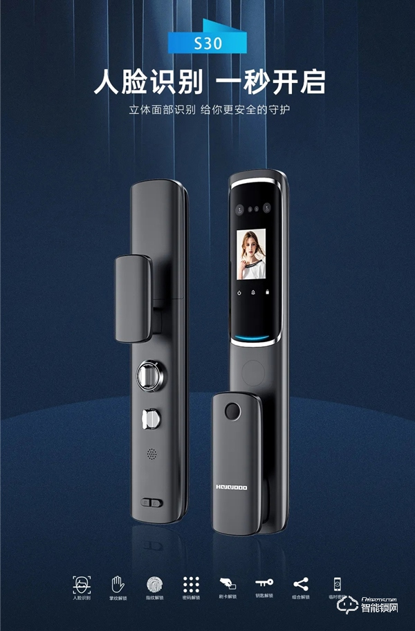 零接觸 更安心｜皇家金盾S30人臉識(shí)別全自動(dòng)智能鎖新品上市