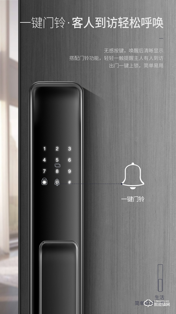 【隱藏式指紋·一觸推拉】櫻花F11全自動推拉智能鎖 新品上市