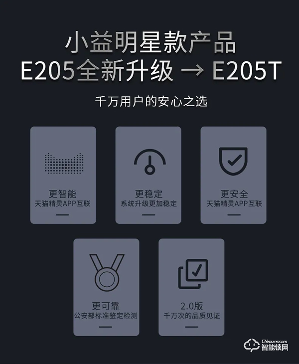 雙十一新品｜小益E205T天貓精靈生態NFC智能鎖硬核登場