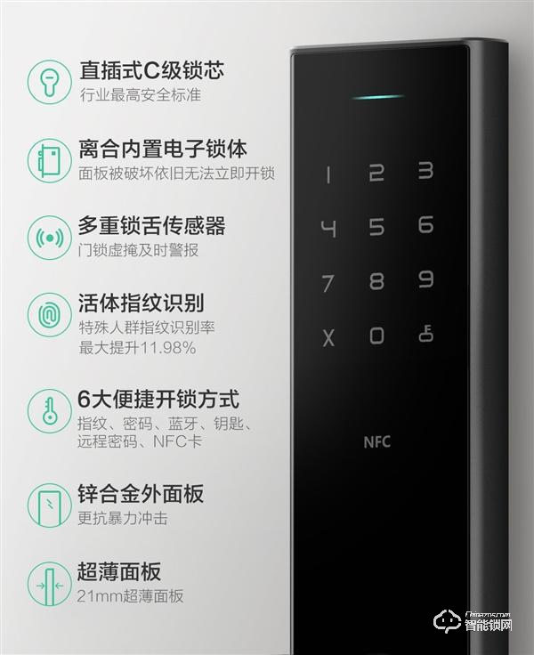 鹿客智能指紋鎖Classic 2上架：C級(jí)直插芯 六大開鎖方式