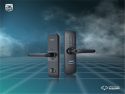 飛利浦智能鎖7100DS：采用IML拉絲工藝，指紋傳感器融于把手處
