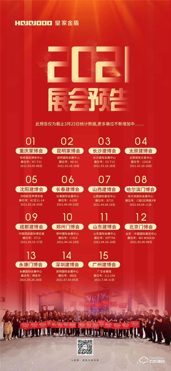 重慶、湖南、云南、山西、沈陽(yáng)五省同步開展！皇家金盾人臉鎖三月展會(huì)圓滿落幕，四月見！