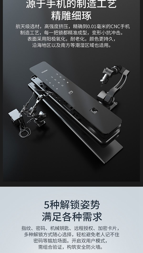 海爾智能門(mén)鎖P66：智慧互聯(lián)，智動(dòng)安全